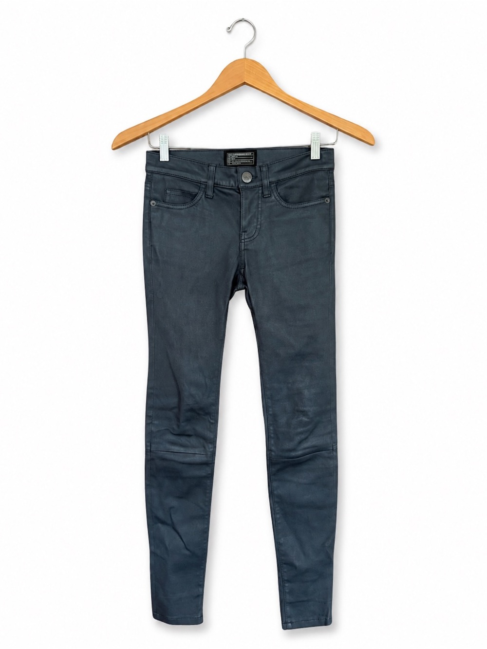 Current/Elliott Lamb Leather‎ Skinny Pants 24 Low Rise Dovetail Y2K